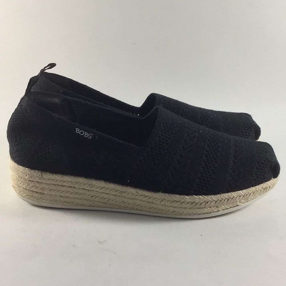Bobs Skechers highlights 2.0 womens espadrille shoes black size 10 113672